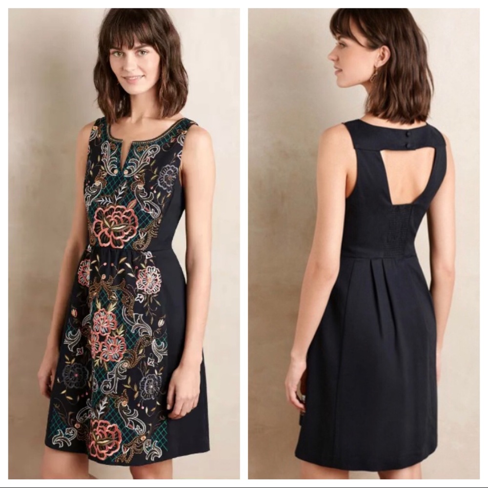 Embroidered Perennial Dress
